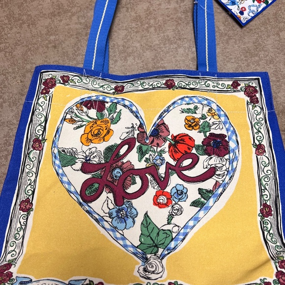 BRIGHTON CANVAS TOTE BAG "TIED WITH LOVE" BRAND NEW - Picture 14 of 14